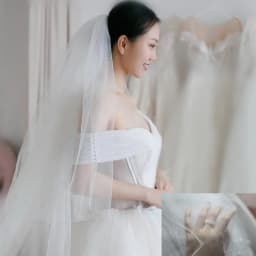 Bling Two Layers Bridal 3.5M Long Wedding Veils Luxury Shiny Glitter Tulle Bride Mesh Veil with Comb Mariage Accessories