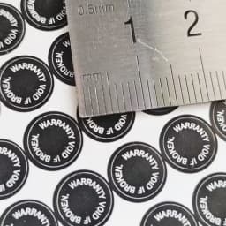 6/8/11/14mm WARRANTY VOID IF BROKEN Screw Hole Sticker Tamper Evident Brittle Paper Security Seal Removal Proof Open Invalid