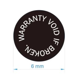 6/8/11/14mm WARRANTY VOID IF BROKEN Screw Hole Sticker Tamper Evident Brittle Paper Security Seal Removal Proof Open Invalid