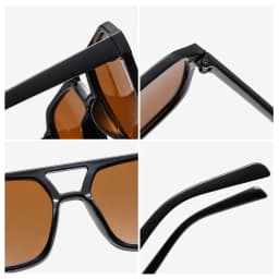 Retro Square Aviation Sunglasses for Women Men Stylish Big Frame Sun Glasses Ins Style Shades 70s Glasses