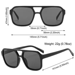Retro Square Aviation Sunglasses for Women Men Stylish Big Frame Sun Glasses Ins Style Shades 70s Glasses