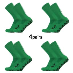 4 Pairs FS Square Silicone Non Slip FS Letter Football Socks Men Women Sports Grip Soccer Socks Calcetines Hombre Futebol 39-45