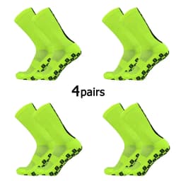 4 Pairs FS Square Silicone Non Slip FS Letter Football Socks Men Women Sports Grip Soccer Socks Calcetines Hombre Futebol 39-45