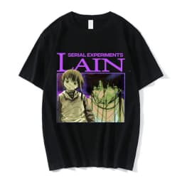 Anime Serial Experiments Lain T-Shirt Men Women Graphic T Shirts Unisex Iwakura Manga Girl Sci Fi Short Sleeve Tee Tops 62463