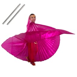 Wings Costumes Kids Belly Dance Dress for Girls Gift Bellydancing Clothes Bollywood Dancewear Children Cosplay Wings with Sticks