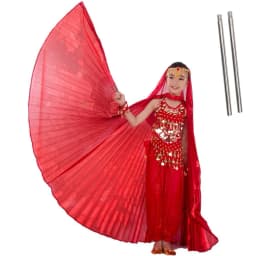 Wings Costumes Kids Belly Dance Dress for Girls Gift Bellydancing Clothes Bollywood Dancewear Children Cosplay Wings with Sticks