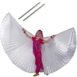 Wings Costumes Kids Belly Dance Dress for Girls Gift Bellydancing Clothes Bollywood Dancewear Children Cosplay Wings with Sticks