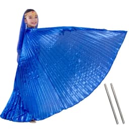 Wings Costumes Kids Belly Dance Dress for Girls Gift Bellydancing Clothes Bollywood Dancewear Children Cosplay Wings with Sticks