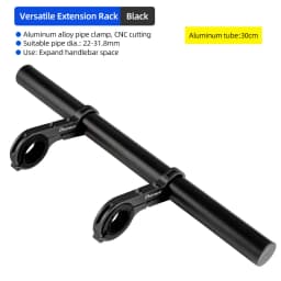 10/20/25/30cm Bicycle Handlebar Extended Bracket Bike Headlight Mount Bar Computer Holder Lamp Support Rack Alloy Fiber Stand