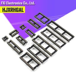 10PCS Round Hole IC socket Connector DIP 6 8 14 16 18 20 24 28 40 pin Sockets DIP6 DIP8 DIP14 DIP16 DIP18 DIP20 DIP28 DIP40 pins