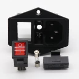 15A 10A/250V 3pin AC power socket with Power Rocker Switch Fused