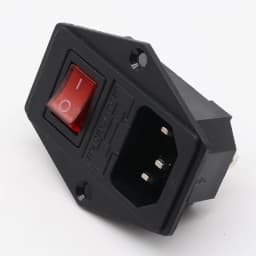15A 10A/250V 3pin AC power socket with Power Rocker Switch Fused