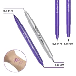 Surgical Skin Marker for Eyebrow Skin Marker Pen Tattoo Skin Marker Measure Measuring Ruler Set Tool