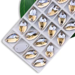 Wholesale QL Crystal Drop Sew On Rhinestones AB Crystal Clear Flatback for Diy Bags Clothes Shoes Material