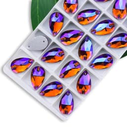 Wholesale QL Crystal Drop Sew On Rhinestones AB Crystal Clear Flatback for Diy Bags Clothes Shoes Material