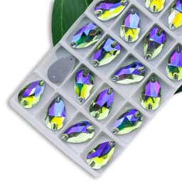 Wholesale QL Crystal Drop Sew On Rhinestones AB Crystal Clear Flatback for Diy Bags Clothes Shoes Material