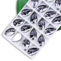 Wholesale QL Crystal Drop Sew On Rhinestones AB Crystal Clear Flatback for Diy Bags Clothes Shoes Material
