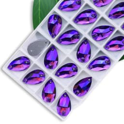 Wholesale QL Crystal Drop Sew On Rhinestones AB Crystal Clear Flatback for Diy Bags Clothes Shoes Material