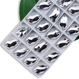 Wholesale QL Crystal Drop Sew On Rhinestones AB Crystal Clear Flatback for Diy Bags Clothes Shoes Material