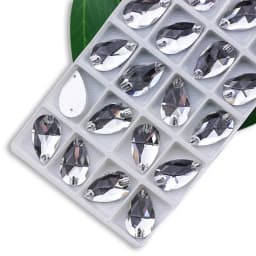 Wholesale QL Crystal Drop Sew On Rhinestones AB Crystal Clear Flatback for Diy Bags Clothes Shoes Material