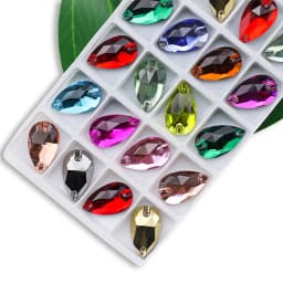 Wholesale QL Crystal Drop Sew On Rhinestones AB Crystal Clear Flatback for Diy Bags Clothes Shoes Material