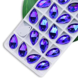 Wholesale QL Crystal Drop Sew On Rhinestones AB Crystal Clear Flatback for Diy Bags Clothes Shoes Material