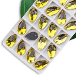 Wholesale QL Crystal Drop Sew On Rhinestones AB Crystal Clear Flatback for Diy Bags Clothes Shoes Material
