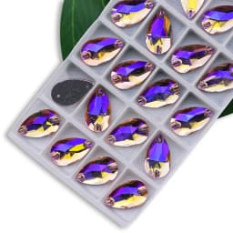 Wholesale QL Crystal Drop Sew On Rhinestones AB Crystal Clear Flatback for Diy Bags Clothes Shoes Material