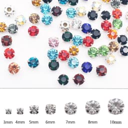 3mm-8mm Claw Cup Sewing Rhinestones Strass Flatback Crystas Stones Silver Base Sew On Rhinestones For Clothes Needlework Gems