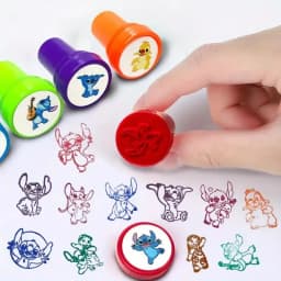 12PCS Disney Stitch Cartoon Seal Children's Birthday Party Gift Stitch Cartoon Pattern Seal Boy Christmas Gift