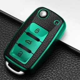 Leather TPU Car Key Case Car Key Full Cover Protection Bag for VW Volkswagen Polo Tiguan Passat Golf Jetta Lavida Skoda Octavia