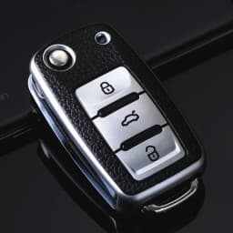 Leather TPU Car Key Case Car Key Full Cover Protection Bag for VW Volkswagen Polo Tiguan Passat Golf Jetta Lavida Skoda Octavia