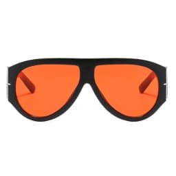 Luxury Brand Retro Big Frame Oval Women Sunglasses Black Tea Color Square Pilot Shades UV400 Cool Men Oversized Sun Glasses