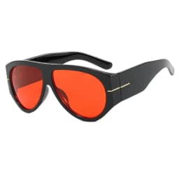 Luxury Brand Retro Big Frame Oval Women Sunglasses Black Tea Color Square Pilot Shades UV400 Cool Men Oversized Sun Glasses