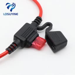 2pcs Waterproof Mini Small Medium In-Line Auto Fuse Holder 16AWG + 2pcs Fuse Inserts 2A 3A 5A 7.5A 10A 15A 20A 25A 30A 35A 40A