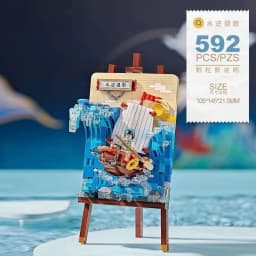 Street View House Building Blocks Izakaya Shaved Ice Shop Takoyaki Shop Coffee Shop Panda Tea House Children's Gift