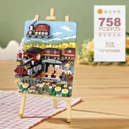 Street View House Building Blocks Izakaya Shaved Ice Shop Takoyaki Shop Coffee Shop Panda Tea House Children's Gift