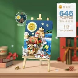Street View House Building Blocks Izakaya Shaved Ice Shop Takoyaki Shop Coffee Shop Panda Tea House Children's Gift