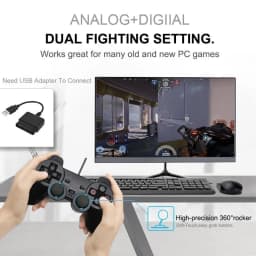 Wired Controller for Sony PS2 Gamepads for Joystick for Playstation 2 Vibration Shock Joypad Wired USB PC Controle Accessories