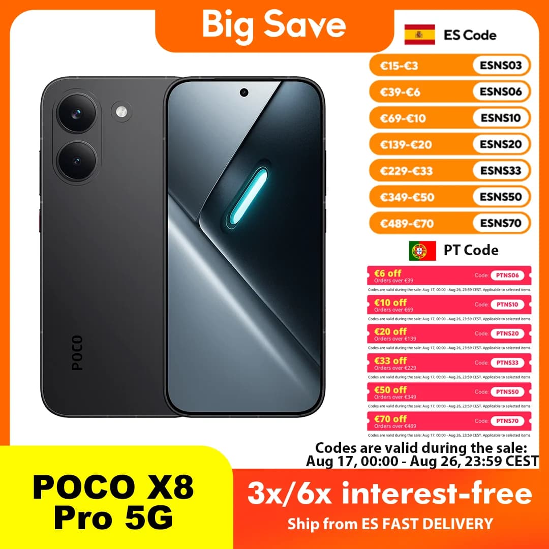 POCO X8 Pro 5G 8GB 256GB 12GB 512GB NFC Smartphone Dimensity 8500-Ultra 6500mAh Battery Sensor Sony IMX882 50MP