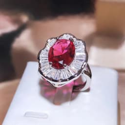 New Statement Bridal Big Round Colorful CZ Finger 925 Sterling Silver Rings Champagne Cubic Zircon Jewelry for Women Party Gift