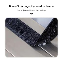 Self-Adhesive Black PP Nano Window Screen Mesh Anti-Mosquito Net Easy Install No Drill for Home