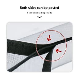 Self-Adhesive Black PP Nano Window Screen Mesh Anti-Mosquito Net Easy Install No Drill for Home