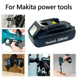 Original Makita 3AH/Makita 18V BL1830B BL1850B BL1850 BL1840 BL1860 BL1815 Backup Lithium Battery+DC18RC Charger