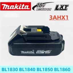 Original Makita 3AH/Makita 18V BL1830B BL1850B BL1850 BL1840 BL1860 BL1815 Backup Lithium Battery+DC18RC Charger