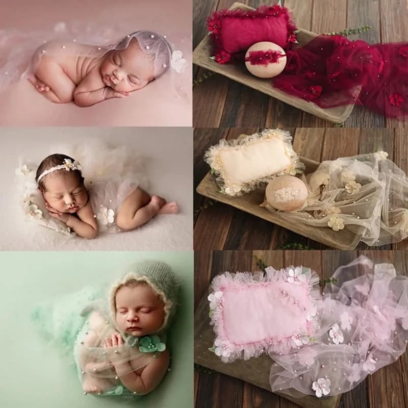 Newborn Photography Wrap Blanket Mesh Backdrop Baby Photography Studio Fotografia Acessorios