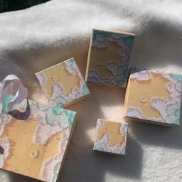 1PC 5x5x3cm Paper Jewelry Box Ring Earring Box Handmde Kraft Wedding Gifts Bracelet Necklace Packaging Box Jewelry Accessories