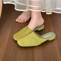 Bailamos Brand Women Slippers Square-toed Muller Shoes Lady Luxury Low Heel Outdoor Slippers Summer Fashion All-Match Slides