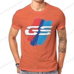 GS Motorcycle BRUSHES T Shirt Grunge Men Tees Summer Clothing COTTON Crewneck TShirt