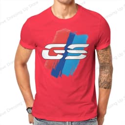 GS Motorcycle BRUSHES T Shirt Grunge Men Tees Summer Clothing COTTON Crewneck TShirt